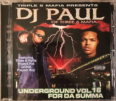 DJ Paul Three 6 Mafia Underground Vol 16 For Da Summa Factory Sealed CD 2002
