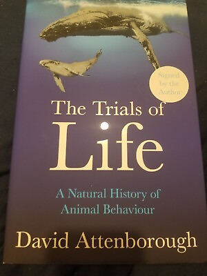 the trials of life signed book autographed sir david attenborough autograph new