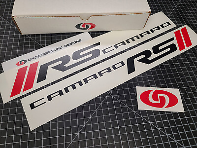 RS Camaro Decals 2 Rally Sport Hash Stripe Sticker Rocker Fender Badge 3.6L V6