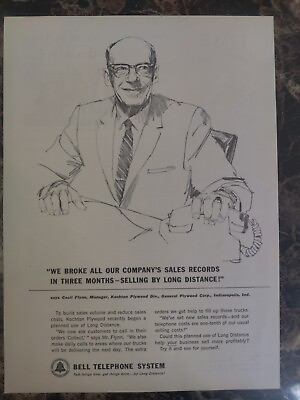 #ad Bell Telephone System General Plywood Indianapolis Kochton 1964 Vintage Print Ad