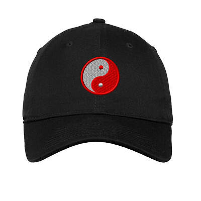 #ad Soft Women Baseball Cap Ying Yang A Embroidery Dad Hats for Men Buckle Closure