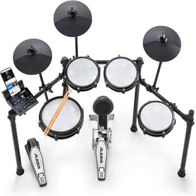 #ad Alesis Nitro Max Kit Electric Drum Set with Quiet Mesh Pads 10quot; Dual Zone Snare