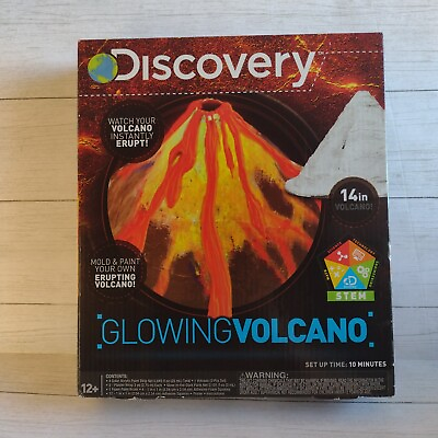 Discovery STEM 14 inch Glowing Volcano Kit School Home Science Project Learning 