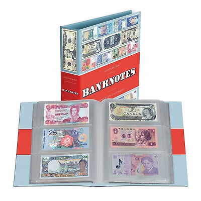 #ad Christmas Gift Banknotes Album Currency Collection Paper Money Binder Lighthouse