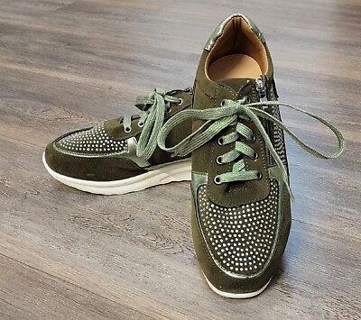 #ad North Star Green Orthopedic Shoes Rhinestones Lace amp; Zipper Womens Size 9.5