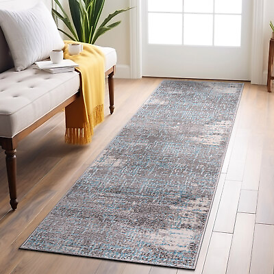 #ad Rugshop Kitchen Area Rug Distressed Abstract Design Hallway Rugs and Runners 2x7