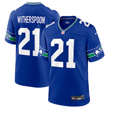 #ad gift new Men#x27;s Seattle Seahawks #21 Devon Witherspoon best Player Game Jersey