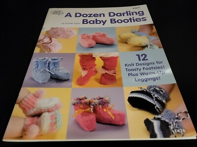 #ad CO5 ASN 2006 A DOZEN DARLING BABY BOOTIES KNIT PATTERN LEAFLET