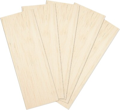 #ad Balsa Wood Sheets 1 8 Inch Thick 12 x 4 Unfinished Wooden Board Fast Shipping
