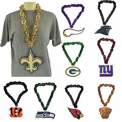 NFL 3D Foam Fan Chain Neckless FanFave Made in USA New All Teams