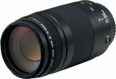 Canon 75 300mm f 4.0 5.6 Version II EF Auto Focus Zoom Lens Very Good