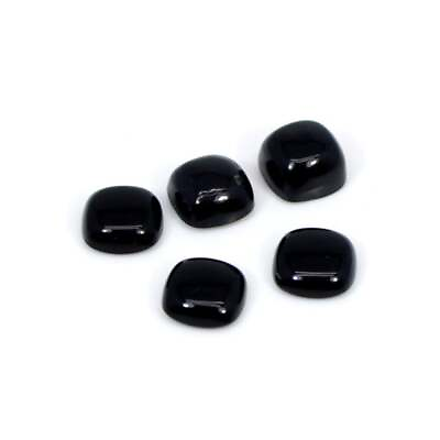 #ad Great Natural Black Onyx 5X5 mm Cushion Cabochon Loose Gemstone
