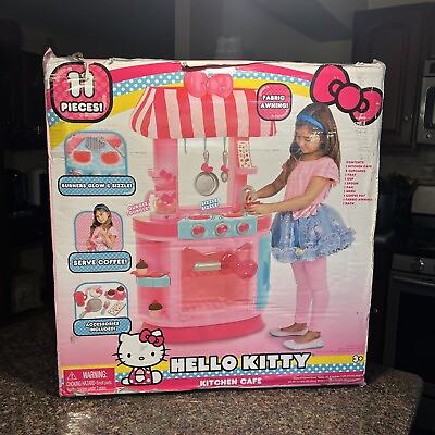 #ad Retired Hello Kitty Kitchen Cafe w Lights amp; Sounds Role Playset in Box