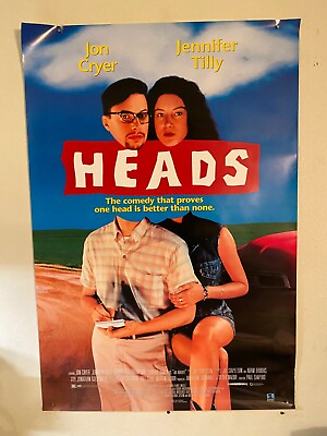 #ad Poster: Heads 1994 : original movie 27x40 Jon Cryer Jennifer Tilly video store
