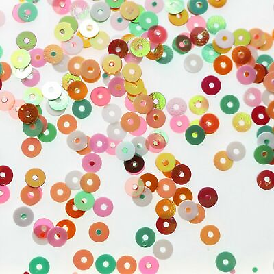 #ad 10000pcs Mixed Pastel Color 4mm Flat Round loose sequins Paillettes sewing craft