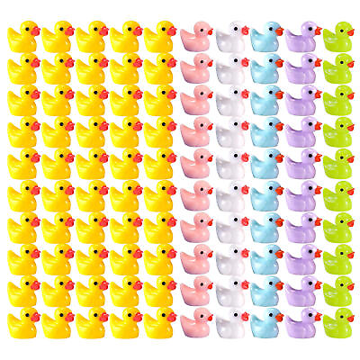 #ad Mini Yellow Rubber Ducks Miniature Resin Ducks Tiny Duckies Decor Gifts 100 PCS