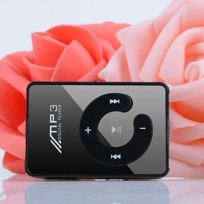 Portable Mini Mirror Clip MP3 Player Music Media Support TF NEW BEST Card C0M2
