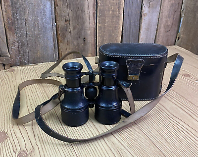 Antique Binoculars Voigtlander Jagdglas 4x Binoculars original Leather Case