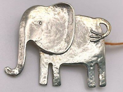 #ad NWT Cameos Jewelry Design Sterling Silver Whimsical Elephant Brooch Made Israel