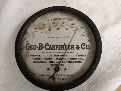 #ad Vtg. Geo B Carpenter amp; Company. Barometer Hygrometer.?