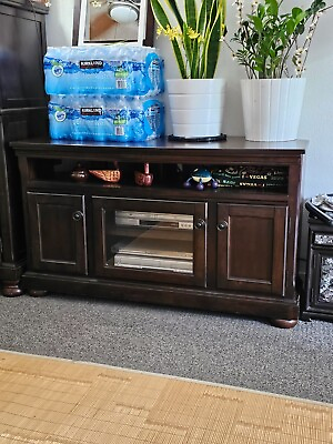 #ad Vintage Solid Wooden Entertainment TV Stand Made For ASHLEY Furniture in Vietnam