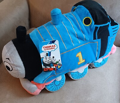 #ad NEW Thomas and Friends Thomas The Tank Engine Plush Pellet Filled Pillow 16in