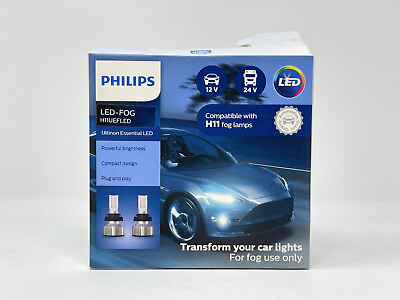 OPENBOX PHILIPS LED H11 Ultinon Essential LED Fog Light Bulbs 11362UE2X2 MC241