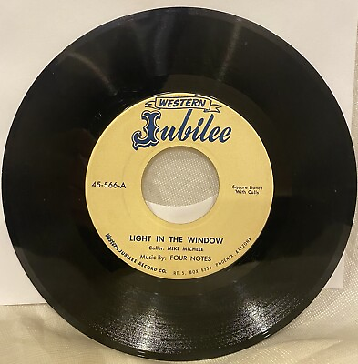 #ad Four Notes Light In The Window square dance 7” 45rpm Western Jubilee record