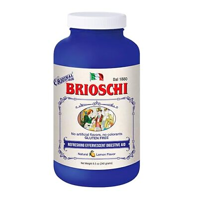 #ad Brioschi Italian Lemon Flavored Effervescent Heartburn Upset Stomach 8.5 oz