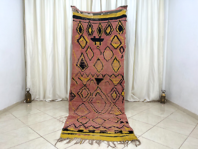 #ad Tribal Handmade Moroccan Rug 3#x27;3quot; x 9#x27;3quot; Berber Vintage Runner Carpet