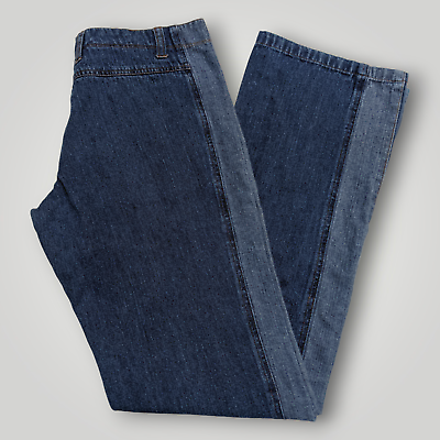 John Bartlett Uniform Mens 32X33 Two Tone 100% Cotton Blue Denim Jeans Italy 48