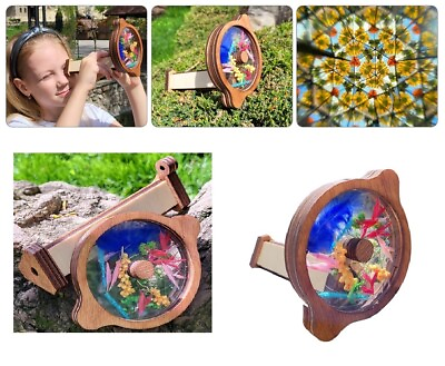 DIY Kaleidoscope Kit Classic Children Toddler Toy Wooden Kaleidoscope Toys Gifts