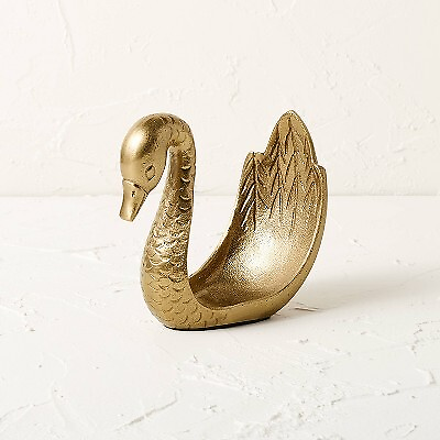 Swan Hand Towel Holder Brass Opalhouse designed with Jungalow