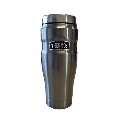 #ad Thermos Stainless King Vacuum Insulated Stainless Steel Tumbler 16oz New