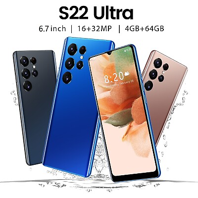 NEW Unlocked S22 Ultra 4G Android Cheap Cell Phone 464GB Unbranded Global Mobil