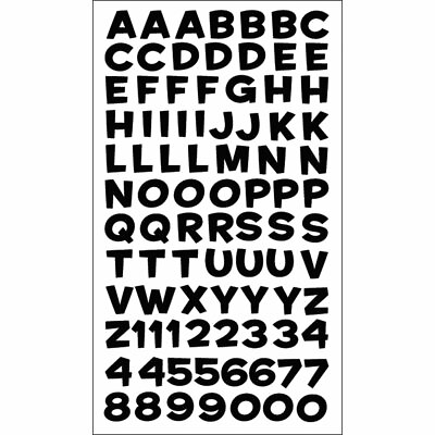 #ad Sticko Black Funhouse ABC Alphabet Letter Stickers Planner Teacher Scrapbook