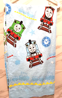 #ad Thomas the Tank Engine Twin Sheet Set Blue 3 Pieces Flat Fitted amp; Pillowcase