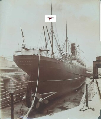 RMS CARPATHIA THE SHIP THAT RESCUED TITANIC SURVIVORS DRY DOCK REPRINT PHOTO