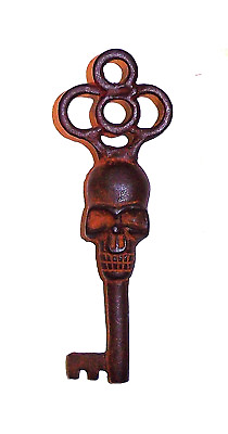 #ad Victorian Skull Key Vintage Antique Style Cast Iron Skeleton Key
