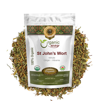 #ad Organic Way St. John#x27;s Wort Whole Organic Kosher amp; USDA Certified