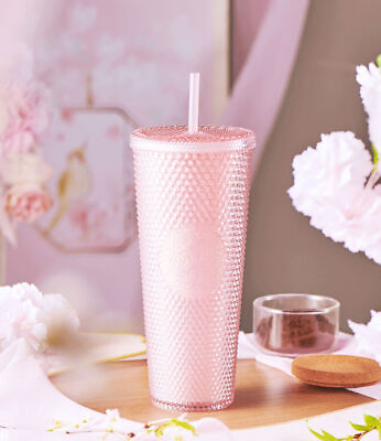 #ad #ad New 2023 Starbucks China Sakura Pink Glitter Studded Cold Cup Tumbler 24oz