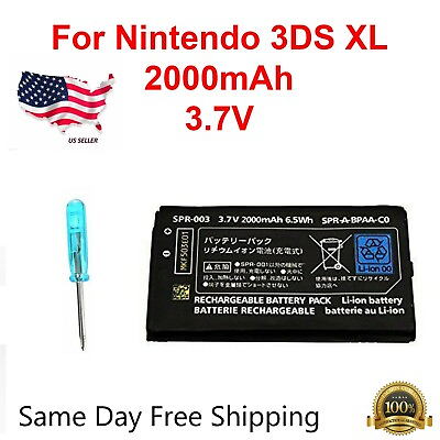 #ad OEM Battery Replacement Tool For Nintendo 3DS XL 2000mAh 3.7V Rechargeable New
