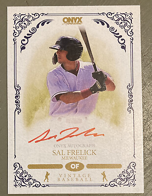 2022 Onyx Sal Frelick Auto 25 Red Ink Milwaukee Brewers. Stud