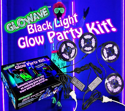 #ad Black Lights for Glow Party 115w Blacklight Led Strip Kit Halloween Decor