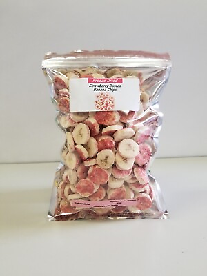 Freeze Dried Sliced Strawberry Banana Chips Camping Hiking Survival Storage