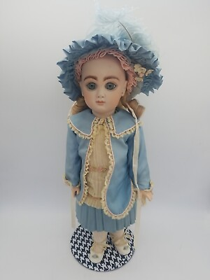 Reproduction Antique French Jumeau 16#x27;inch Doll Silk Dress CALLI LOU. 1974