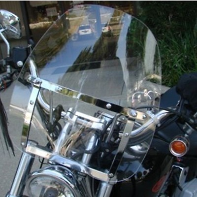 Large Clear 19quot;x17quot; Windshield for Harley Davidson Sportster Dyna Glide Softail