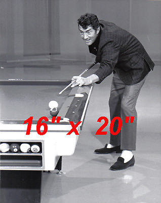 Dean Martin Playing Pool Pool Hall Billiards Shooting Pool 16quot; x 20quot; Photo