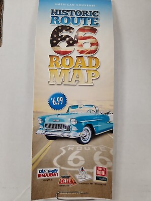 #ad HISTORIC ROUTE 66 TRAVEL ROAD MAP CHICAGO TO LA 97th 2023 EDITION BEST GUIDE