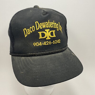 #ad Vintage YoungAn Men Trucker Black Bill Mesh Snapback Cap Outdoor Caps Logo Hat